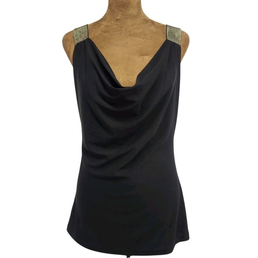 Vintage Y2K Dots Womens Tank Top Size L Sparkle Straps Going Out Stretchy